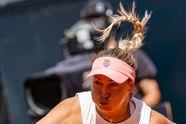 May 11, 2024, Rome, ITALY: Yulia Putintseva of Kazakhstan in action during her women s singles 3rd round match against Iga Swiatek of Poland (not pictured) at the Italian Open tennis tournament in Rome, Italy, 11 May 2024. ANSA FABIO FRUSTACI Italian Open tennis tournament  - ZUMAa110 20240511_zaf_a110_010 Copyright: xFabioxFrustacix