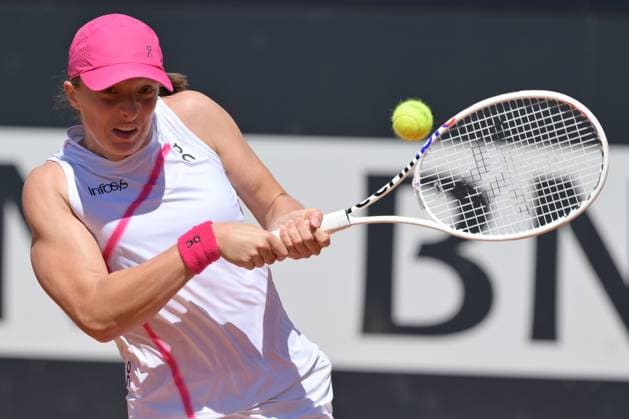 Iga Swiatek (POL) during her match against Yulia Putintseva (KAZ) at the Italian Open tennis tournament in Rome, Thursday, May 11, 2024.(Alfredo Falcone LaPresse)  Copyright: xAlfredoxFalcone LaPressex