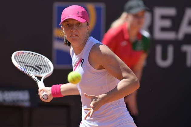 Iga Swiatek (POL) during her match against Yulia Putintseva (KAZ) at the Italian Open tennis tournament in Rome, Thursday, May 11, 2024.(Alfredo Falcone LaPresse)  Copyright: xAlfredoxFalcone LaPressex