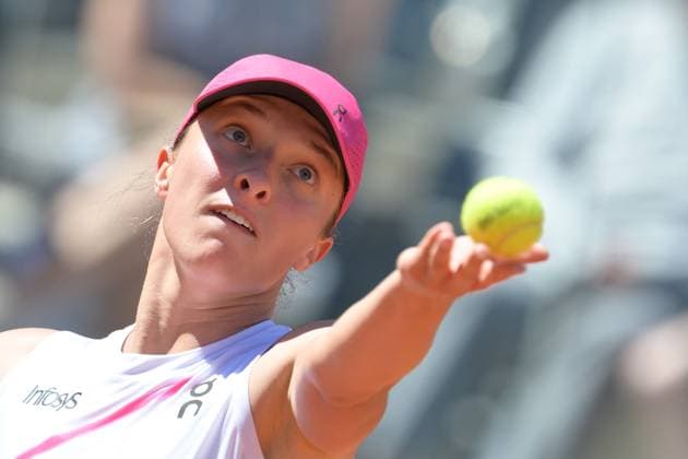 Iga Swiatek (POL) during her match against Yulia Putintseva (KAZ) at the Italian Open tennis tournament in Rome, Thursday, May 11, 2024.(Alfredo Falcone LaPresse)  Copyright: xAlfredoxFalcone LaPressex