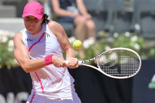 Iga Swiatek (POL) during her match against Yulia Putintseva (KAZ) at the Italian Open tennis tournament in Rome, Thursday, May 11, 2024.(Alfredo Falcone LaPresse)  Copyright: xAlfredoxFalcone LaPressex