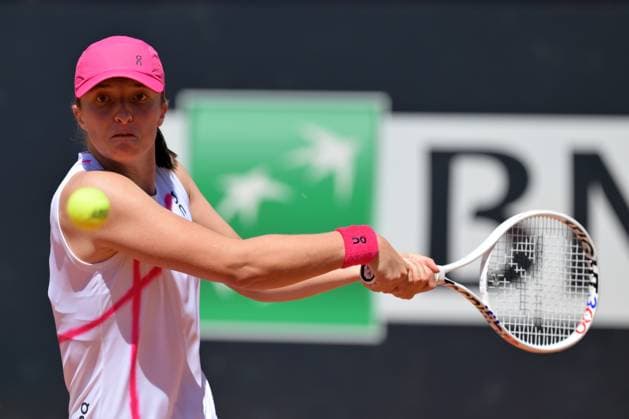 Iga Swiatek (POL) during her match against Yulia Putintseva (KAZ) at the Italian Open tennis tournament in Rome, Thursday, May 11, 2024.(Alfredo Falcone LaPresse)  Copyright: xAlfredoxFalcone LaPressex