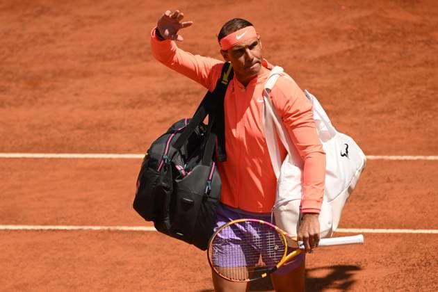 Rafael Nadal of Spain during the match against Hubert Hurkacz Poland at the Internazionali BNL d Italia 2024 tennis tournament at Foro Italico in Rome, Italy on May 11th, 2024. antoniettaxbaldassarre