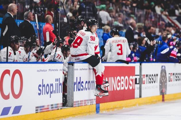 Ice hockey, Eishockey - IIHF WC 2024 PRAGUE,CZECH REPUBLIC,11.MAY.24 - ICE HOCKEY - IIHF Ice Hockey World Championship, WM, Weltmeisterschaft 2024, group stage, Great Britain vs Canada. Image shows Connor Bedard (CAN).  GEPAxpictures xDanielxGoetzhaber