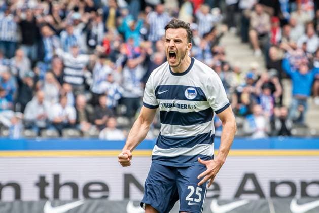 2 Soccer Bundesliga, Hertha BSC vs 1 FC Kaiserslautern Berlin, 11 05 2024 Goal celebration for 1 0 by Haris Tabakovic Hertha BSC, 25 2 Soccer Bundesliga, Hertha BSC vs 1 FC Kaiserslautern, Olympiastadion, Berlin, 11 05 2024 DFL REGULATIONS PROHIBIT ANY USE OF PHOTOGRAPHS AS IMAGE SEQUENCES AND OR QUASI VIDEO Copyright: xBEAUTIFULxSPORTS LucianoxLimax