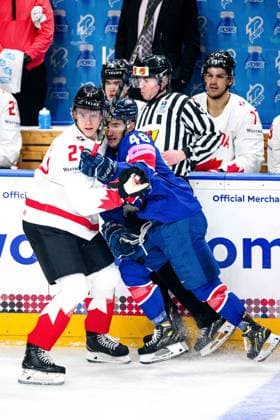 PRAGUE, CZECH REPUBLIC - 11 MAY, 2024: the Ice hockey, Eishockey game of IIHF 2024 World Championship, WM, Weltmeisterschaft Canada vs. Great Britain at O2 Arena  Copyright: xVITALIIxKLIUIEVx