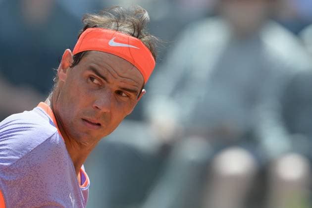 Rafael Nadal (ESP) during her match against Hubert Hurkacz (POL) at the Italian Open tennis tournament in Rome, Thursday, May 11, 2024.(Alfredo Falcone LaPresse)  Copyright: xAlfredoxFalcone LaPressex