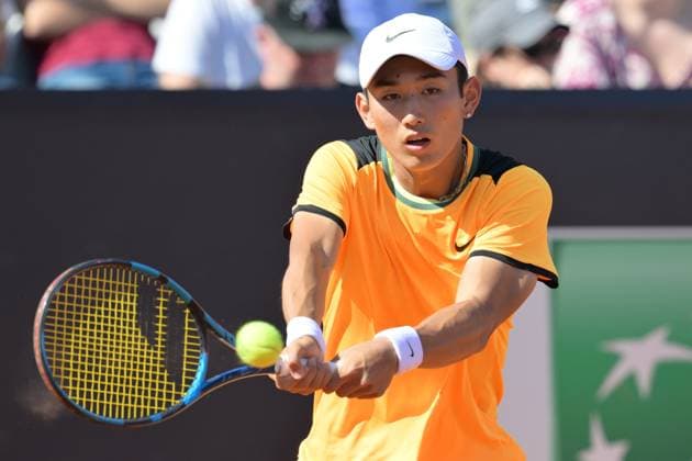 Juncheng Shang (CHN)Stefano Napolitano (ITA) during her match against Stefano Napolitano (ITA) at the Italian Open tennis tournament in Rome, Thursday, May 11, 2024.(Alfredo Falcone LaPresse)  Copyright: xAlfredoxFalcone LaPressex