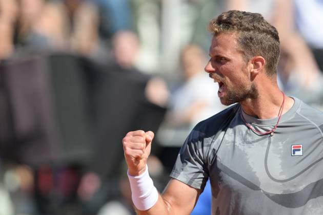 Stefano Napolitano (ITA) during her match against Juncheng Shang (CHN) at the Italian Open tennis tournament in Rome, Thursday, May 11, 2024.(Alfredo Falcone LaPresse)  Copyright: xAlfredoxFalcone LaPressex