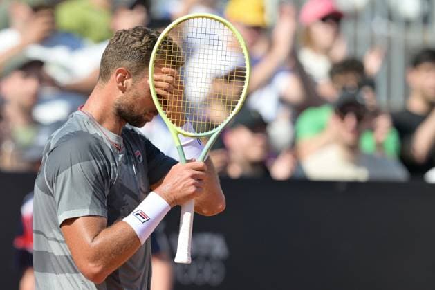 Stefano Napolitano (ITA) during her match against Juncheng Shang (CHN) at the Italian Open tennis tournament in Rome, Thursday, May 11, 2024.(Alfredo Falcone LaPresse)  Copyright: xAlfredoxFalcone LaPressex