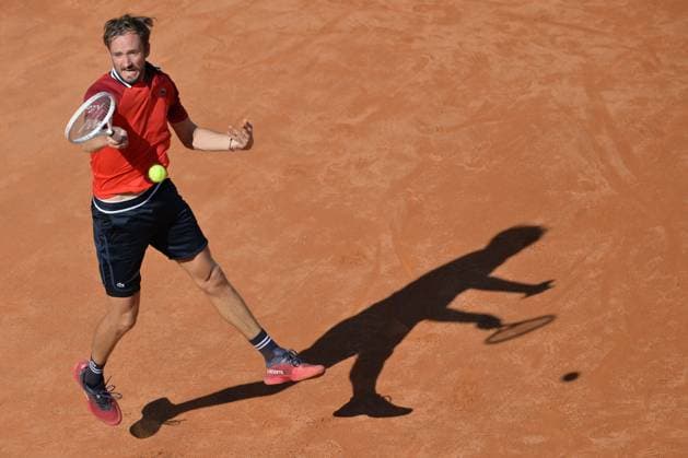 Daniil Medvedev (RUS)Jack Draper (GBR) during her match against Jack Draper (GBR) at the Italian Open tennis tournament in Rome, Thursday, May 11, 2024.(Alfredo Falcone LaPresse)  Copyright: xAlfredoxFalcone LaPressex