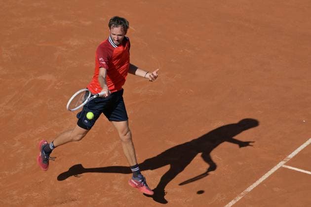 Daniil Medvedev (RUS)Jack Draper (GBR) during her match against Jack Draper (GBR) at the Italian Open tennis tournament in Rome, Thursday, May 11, 2024.(Alfredo Falcone LaPresse)  Copyright: xAlfredoxFalcone LaPressex