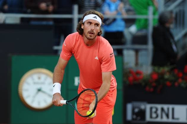 Foto IPP Cavaliere Emiliano. Roma 11 05 2024. Tennis Internazionali d Italia 2024. Nella foto: Stefanos Tsitsipas. Italy Photo Press - World Copyright italy ITALY  Copyright: xR4924_italyphotopressx