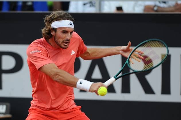 Foto IPP Cavaliere Emiliano. Roma 11 05 2024. Tennis Internazionali d Italia 2024. Nella foto: Stefanos Tsitsipas. Italy Photo Press - World Copyright italy ITALY  Copyright: xR4924_italyphotopressx