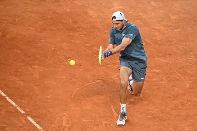 Jan-Lennard Struff of Germany during the match against Stefanos Tsitsipas of Greece at the Internazionali BNL d Italia 2024 tennis tournament at Foro Italico in Rome, Italy on May 11th, 2024. antoniettaxbaldassarre