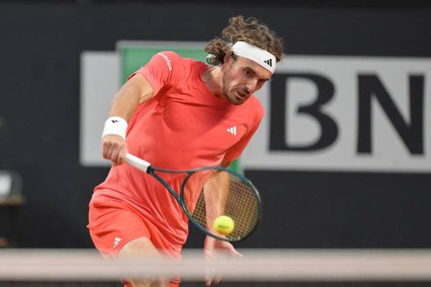 Stefanos Tsitsipas (GRE) )during her match against Jan-Lennard Struff (GER) at the Italian Open tennis tournament in Rome, Thursday, May 11, 2024.(Alfredo Falcone LaPresse)  Copyright: xAlfredoxFalcone LaPressex
