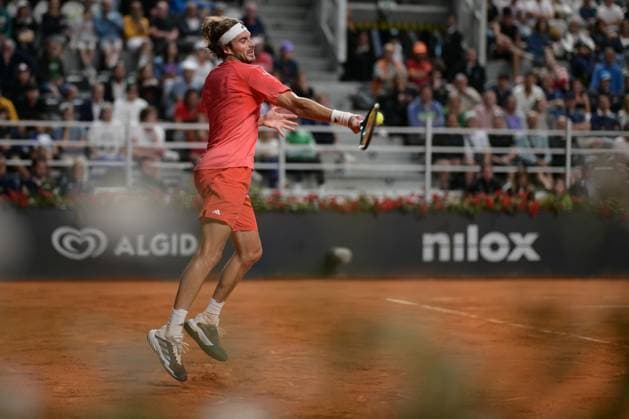 Stefanos Tsitsipas (GRE) )during her match against Jan-Lennard Struff (GER) at the Italian Open tennis tournament in Rome, Thursday, May 11, 2024.(Alfredo Falcone LaPresse)  Copyright: xAlfredoxFalcone LaPressex