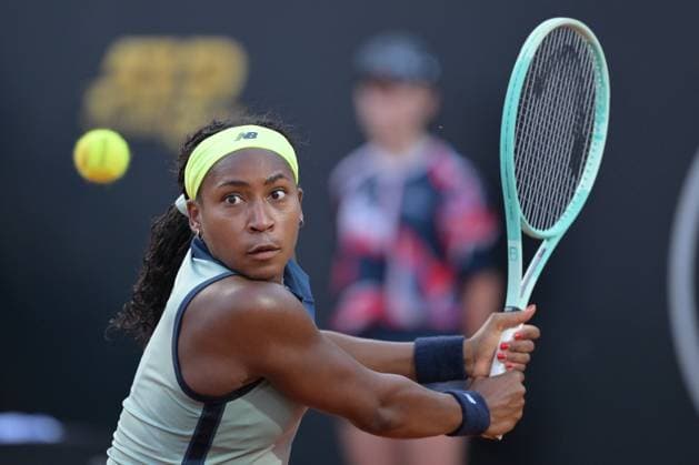 Coco Gauff (USA) during her match against Jaqueline Cristian (ROU) at the Italian Open tennis tournament in Rome, Thursday, May 11, 2024.(Alfredo Falcone LaPresse)  Copyright: xAlfredoxFalcone LaPressex