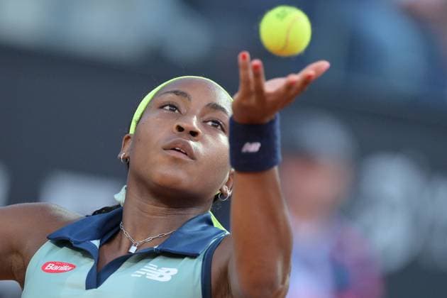 Coco Gauff (USA) during her match against Jaqueline Cristian (ROU) at the Italian Open tennis tournament in Rome, Thursday, May 11, 2024.(Alfredo Falcone LaPresse)  Copyright: xAlfredoxFalcone LaPressex