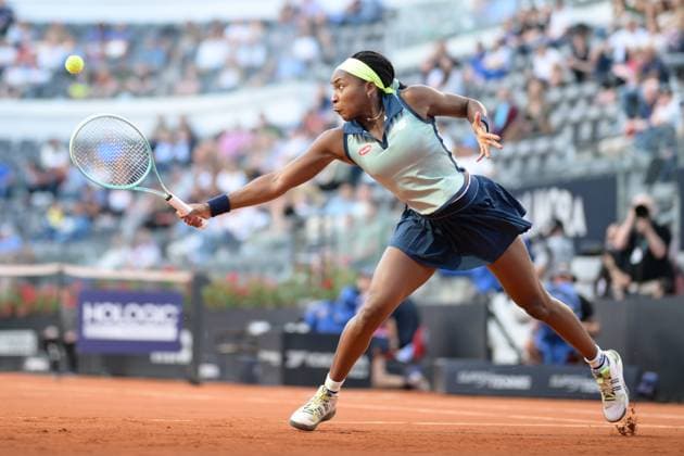 Coco Gauff (USA) during her match against Jaqueline Cristian (ROU) at the Italian Open tennis tournament in Rome, Thursday, May 11, 2024.(Alfredo Falcone LaPresse)  Copyright: xAlfredoxFalcone LaPressex