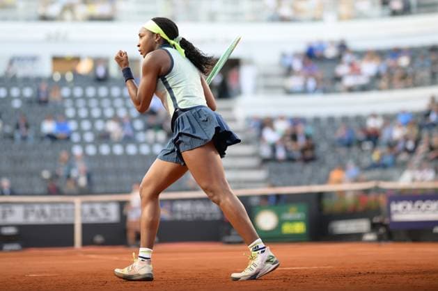 Coco Gauff (USA) during her match against Jaqueline Cristian (ROU) at the Italian Open tennis tournament in Rome, Thursday, May 11, 2024.(Alfredo Falcone LaPresse)  Copyright: xAlfredoxFalcone LaPressex