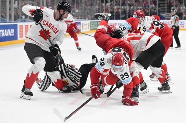 Denmark vs Canada group A match of the 2024 IIHF World Championship, WM, Weltmeisterschaft in Prague, Czech Republic, on May 12, 2024. Mikkel Aagaard (29) of Denmark in action. (CTKxPhoto MichalxKamaryt) CTKPhotoP2024051205054  CTKPhotoP2024051205054