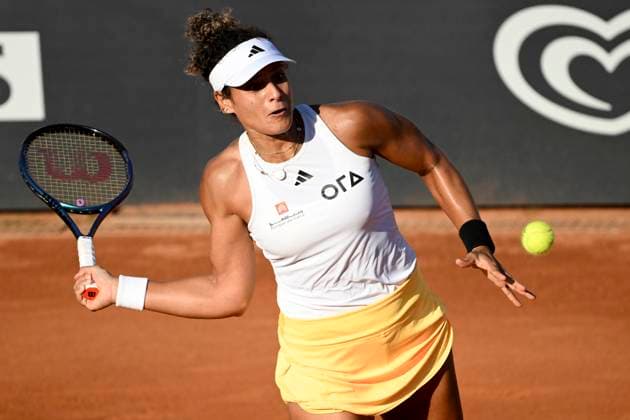 Mayar Sherif Ahmed Abdel-Aziz of Egypt in action during the match against Victoria Azarenka of Belarus at the Internazionali BNL d Italia 2024 tennis tournament at Foro Italico in Rome, Italy on May 12, 2024. antoniettaxbaldassarre