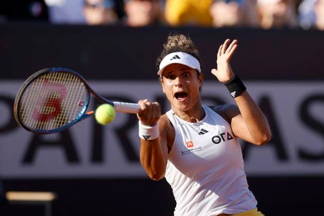 Mayar Sherif (EGY) in action, Tennis WTA, Tennis Damen Internazionali BNL d Italia - Round of 32, Azarenka vs Sherif, Foro Italico, May 12, 2024, Rome, Italy.