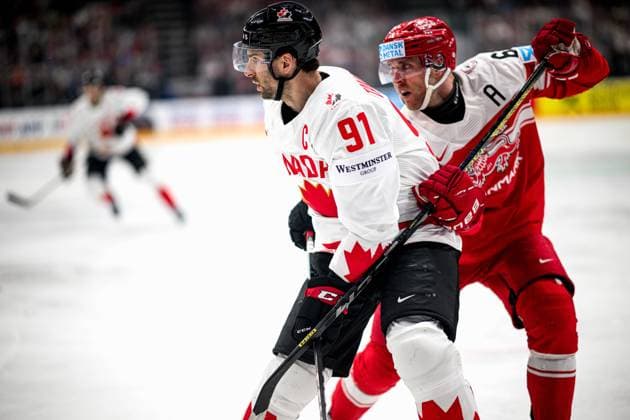 PRAGUE, CZECH REPUBLIC - 12 MAY, 2024: the Ice hockey, Eishockey game of IIHF 2024 World Championship, WM, Weltmeisterschaft Denmark vs. Canada at O2 Arena  Copyright: xVITALIIxKLIUIEVx
