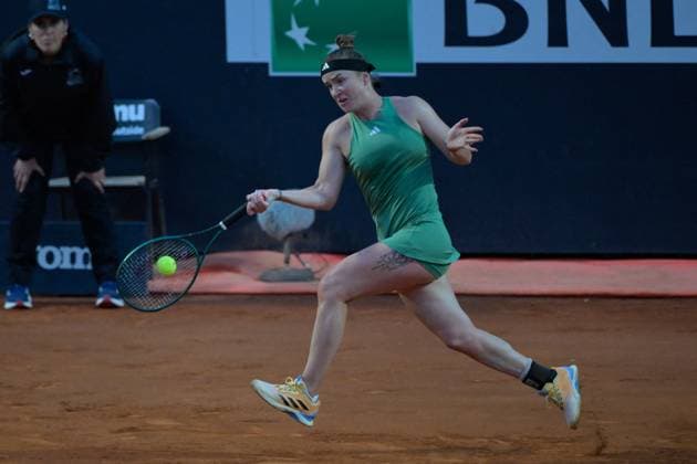 International Tennis match - Internazionali BNL d Italia Elina Svitolina (UKR) during the third round against Anna Kalinskaya (RUS) of the WTA, Tennis Damen Master 1000 Internazionali BNL D Italia tournament at Foro Italico on May 12, 2024 Fabrizio Corradetti LiveMedia Rome Italy  Copyright: xIPAxSport ABACAx