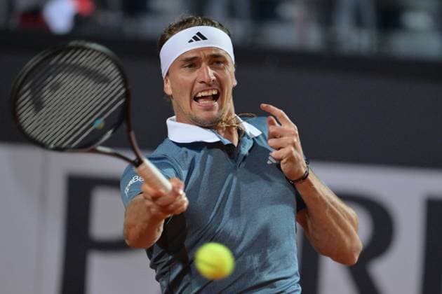 Alexander Zverev (GER) during her match against Luciano Darderi (ITA) at the Italian Open tennis tournament in Rome, Sunday, May 12, 2024.(Alfredo Falcone LaPresse)  Copyright: xAlfredoxFalcone LaPressex