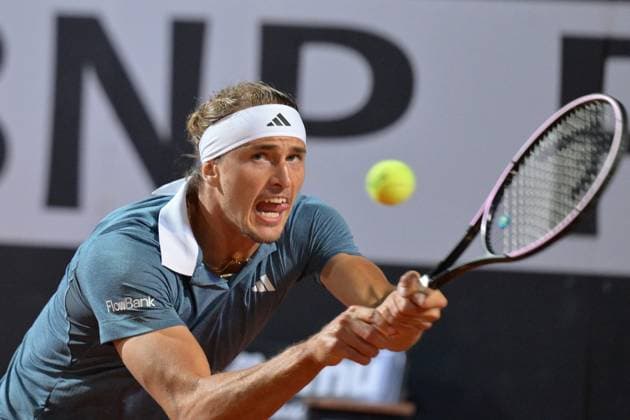 Alexander Zverev (GER) during her match against Luciano Darderi (ITA) at the Italian Open tennis tournament in Rome, Sunday, May 12, 2024.(Alfredo Falcone LaPresse)  Copyright: xAlfredoxFalcone LaPressex