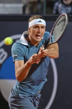 Alexander Zverev (GER) during her match against Luciano Darderi (ITA) at the Italian Open tennis tournament in Rome, Sunday, May 12, 2024.(Alfredo Falcone LaPresse)  Copyright: xAlfredoxFalcone LaPressex
