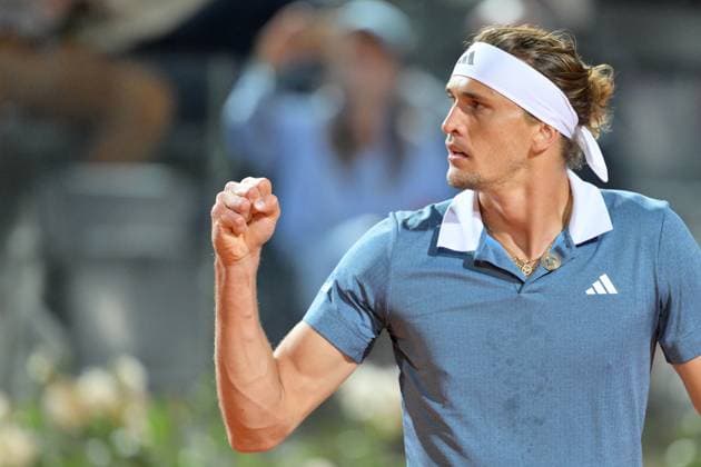 Alexander Zverev (GER) during her match against Luciano Darderi (ITA) at the Italian Open tennis tournament in Rome, Sunday, May 12, 2024.(Alfredo Falcone LaPresse)  Copyright: xAlfredoxFalcone LaPressex
