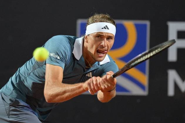 Alexander Zverev (GER) during her match against Luciano Darderi (ITA) at the Italian Open tennis tournament in Rome, Sunday, May 12, 2024.(Alfredo Falcone LaPresse)  Copyright: xAlfredoxFalcone LaPressex
