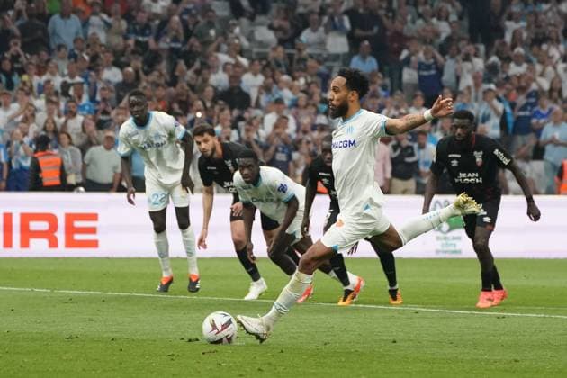 Penalty - Pierre Emerick Aubameyang (Olympique de Marseille) FOOTBALL : Olympique de Marseille vs FC Lorient - Ligue 1 Uber Eats - Marseille - 12 05 2024 NorbertScanella Panoramic 