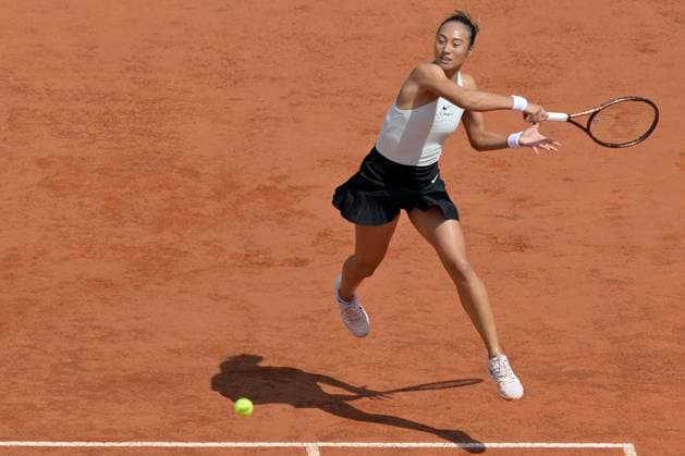 QinwenZheng (CHN) during her match against Naomi Osaka (JPN) at the Italian Open tennis tournament in Rome, Monday, May 13, 2024.(Alfredo Falcone LaPresse)  Copyright: xAlfredoxFalcone LaPressex