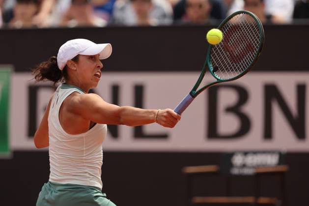 Rome, Italy 13.05.2024: Madison Keys (USA) vs Sorana Cirstea (ROU) during Internazionali BNL 2024 Women s WTA, Tennis Damen 1000 Open tennis tournament in Rome at Pietrangeli.  Copyright: xmarcoxiacobuccix xipa-agency.netx xmarcoxiacobuccix IPA_46012165 IPA_Agency_IPA46012165