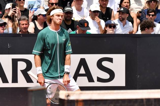 RECORD DATE NOT STATED Internazionali di Tennis Roma 2024 Terzo turno 13 Maggio 2024 Nella foto: Andrej RublÃ«v Copyright: xAndreaxRositox DSC_6269