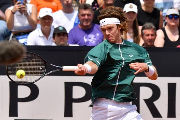 RECORD DATE NOT STATED Internazionali di Tennis Roma 2024 Terzo turno 13 Maggio 2024 Nella foto: Andrej RublÃ«v Copyright: xAndreaxRositox DSC_6308