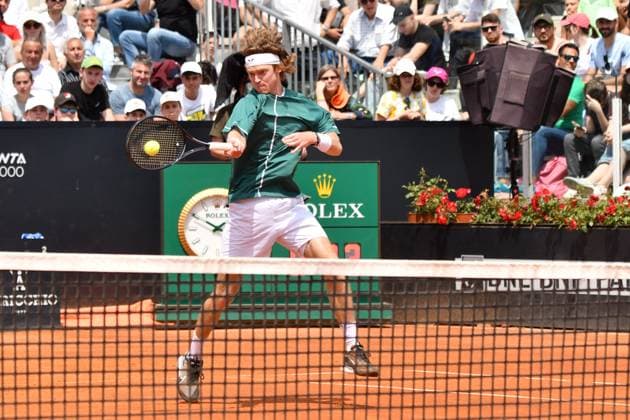 RECORD DATE NOT STATED Internazionali di Tennis Roma 2024 Terzo turno 13 Maggio 2024 Nella foto: Andrej RublÃ«v Copyright: xAndreaxRositox DSC_6344
