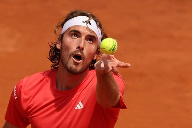 Rome, Italy 13.05.2024: TSITSIPAS (GRE) vs NORRIE (GBR) during Internazionali BNL 2024 MEN™S ATP, Tennis Herren 1000 Open tennis tournament in Rome at CENTER COURT  Copyright: xmarcoxiacobuccix xipa-agency.netx xmarcoxiacobuccix IPA_46014262 IPA_Agency_IPA46014262