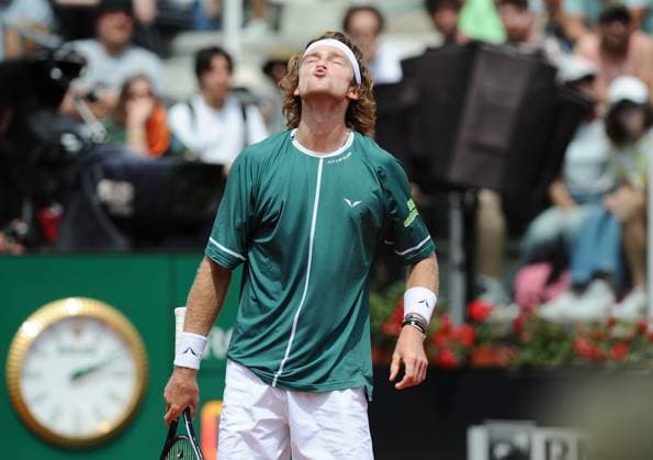 Sport Bilder des Tages Foto IPP Cavaliere Emiliano. Roma 13 05 2024. Tennis Internazionali d Italia 2024. Nella foto: Andrey Rublev. Italy Photo Press - World Copyright italy ITALY  Copyright: xR4924_italyphotopressx
