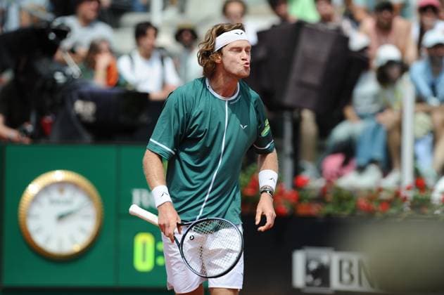 Foto IPP Cavaliere Emiliano. Roma 13 05 2024. Tennis Internazionali d Italia 2024. Nella foto: Andrey Rublev. Italy Photo Press - World Copyright italy ITALY  Copyright: xR4924_italyphotopressx