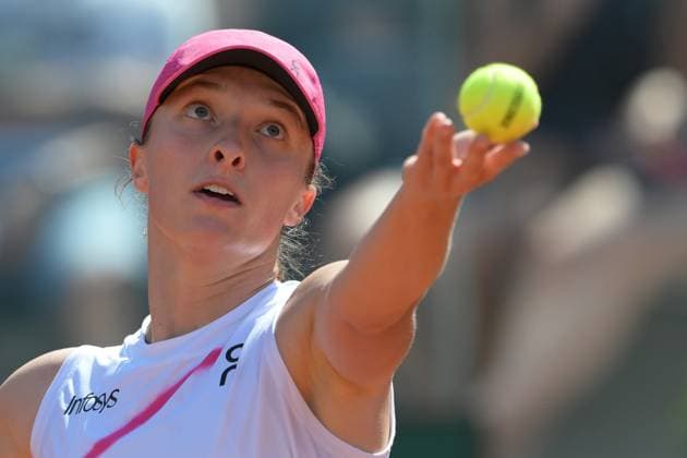 Iga Swiatek (POL) during her match against Angelique Kerber (GER) at the Italian Open tennis tournament in Rome, Monday, May 13, 2024.(Alfredo Falcone LaPresse)  Copyright: xAlfredoxFalcone LaPressex