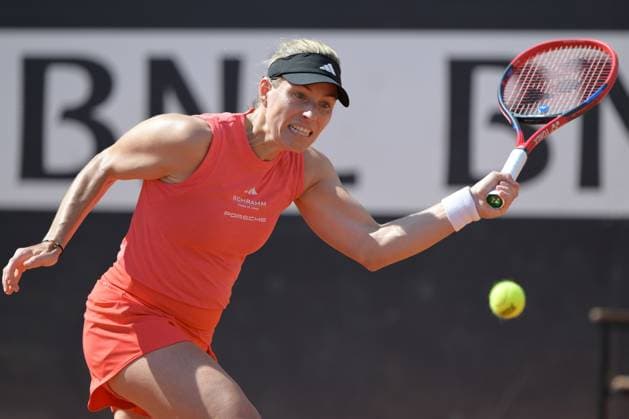 Angelique Kerber (GER) during her match against Iga Swiatek (POL) at the Italian Open tennis tournament in Rome, Monday, May 13, 2024.(Alfredo Falcone LaPresse)  Copyright: xAlfredoxFalcone LaPressex