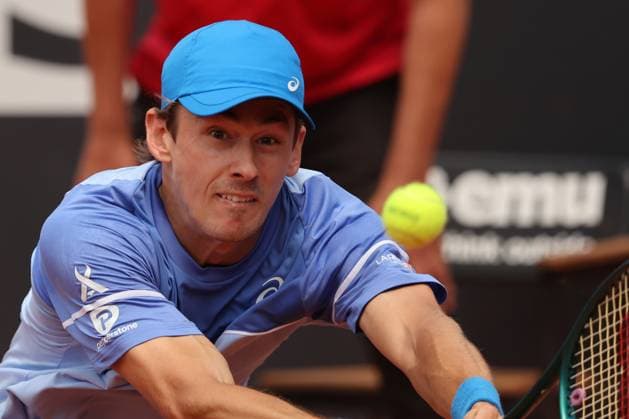 Tennis: ATP, Tennis Herren 1000 Internazionali di Tennis in Rome at Foro Italico. Match F.AUGER-ALIASSIME VS A.DE.MINAUR Rome, Italy 13.05.2024: F.AUGER-ALIASSIME (can) VS A.DE.MINAUR (aus) during Internazionali BNL 2024 Men s Atp 1000 Open tennis tournament in Rome at Grand Stand Arena . Rome foro italico italy italy Copyright: xmarcoxiacobucci
