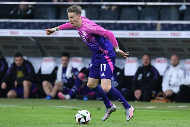 International soccer match Germany Netherlands on 26 03 2024 at Deutsche Bank Park in Frankfurt am Main Chris Jan Führich Germany DFB regulations prohibit any use of photographs as image sequences and or quasi video xRx