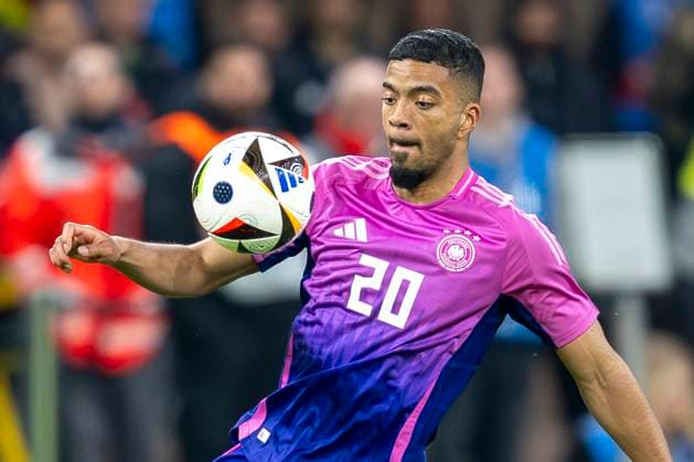 Soccer national team, season 2023 2024, international match Germany Netherlands on 26 03 24 at the Deutsche Bank Park in Frankfurt Hesse Germanys Benjamin Henrichs with ball DFB REGULATIONS PROHIBIT ANY USE OF PHOTOGRAPHS AS IMAGE SEQUENCES AND OR QUASI VIDEO Copyright: xKirchner DavidxInderliedx