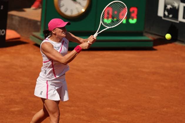 International Tennis match - Internazionali BNL d Italia Rome, Italy 13.05.2024: IGA SWIATEK (POL) VS ANGELIQUE KERBER (GER) during Internazionali BNL 2024 WOMENÃ¢& x80;& x99;S WTA, Tennis Damen 1000 Open tennis tournament in Rome at CENTER COURT Rome Italy  Copyright: xIPAxSport ABACAx